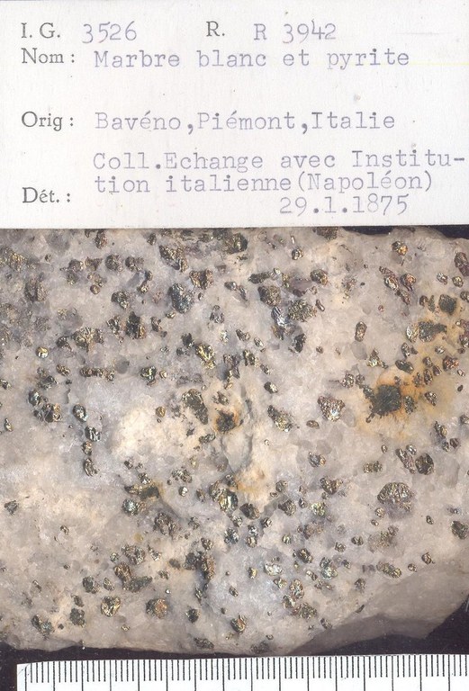 Bavéno blanc et pyrite RR3942