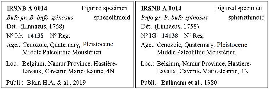 IRSNB A 0014 Labels