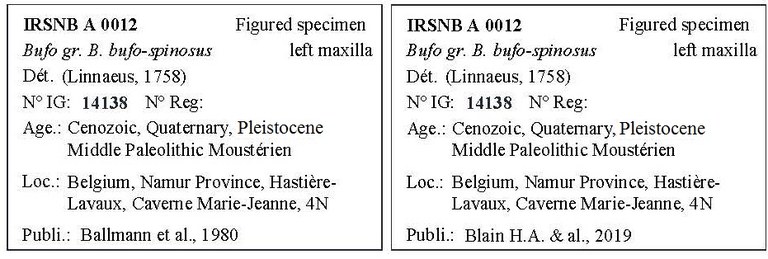 IRSNB A 0012 Labels