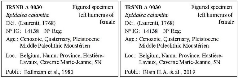 IRSNB A 0030 Labels