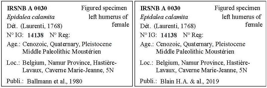 IRSNB A 0030 Labels