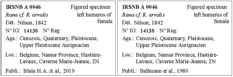 IRSNB A 0046 Labels