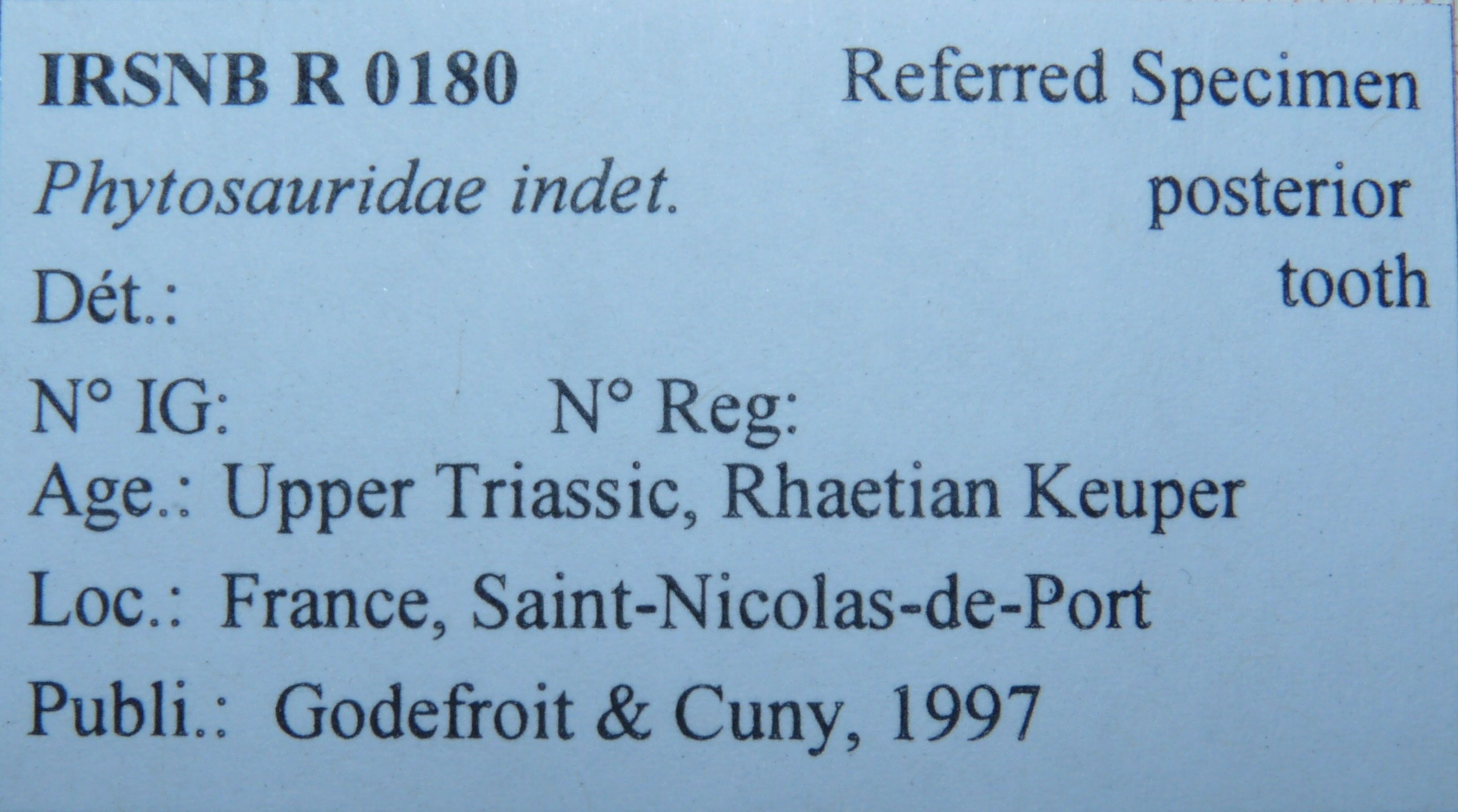 IRSNB R 0180 Labels