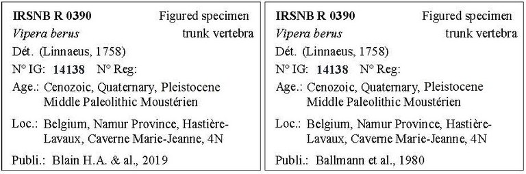 IRSNB R 0390 Labels